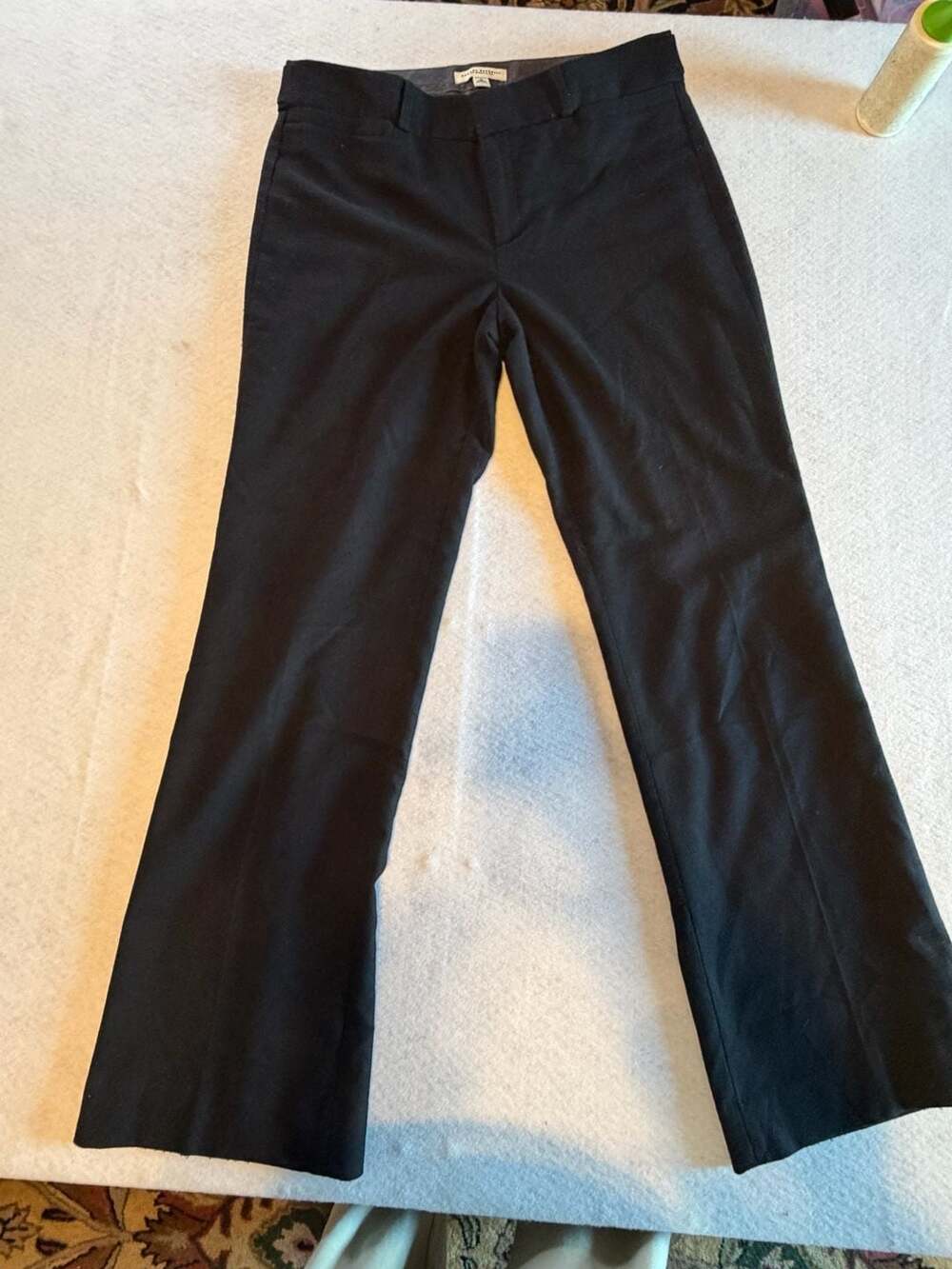 Banana Republic The Martin Fit Stretch Black Straight Leg Dress Pants Size 12